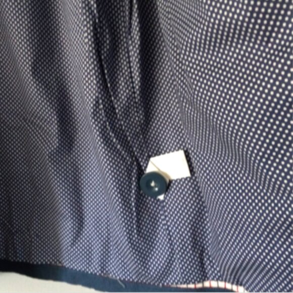 Max Studio London Natalie Jacket Women’s Size L Blue Red Cream Embroidered Dots - Picture 12 of 16